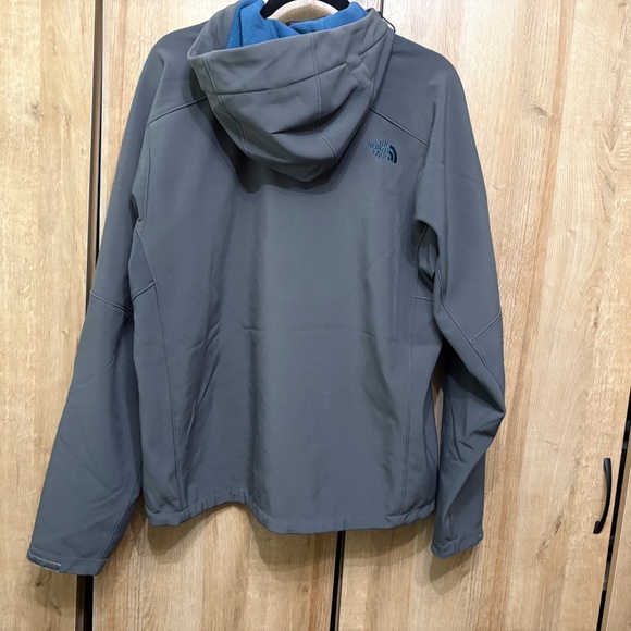 The North Face Jacket Mens Large Gray Apex Windwall Softshell Coat Fleece Lined - Picture 12 of 16